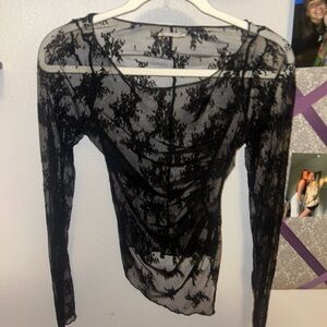 Free people mesh lace top